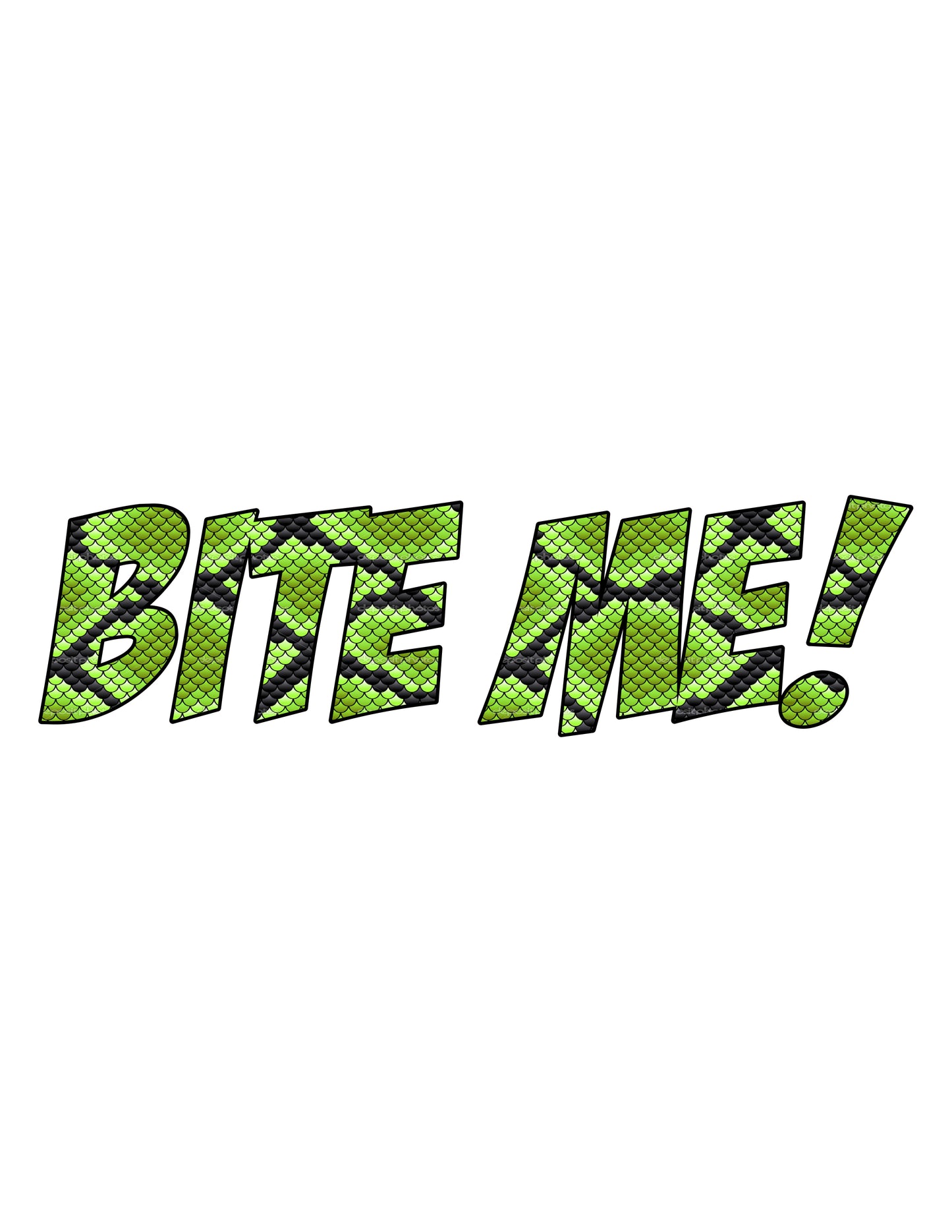 Bite Me Green Sticker (G19)